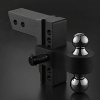 Adjustable Trailer Hitch Ball Mount 6-Inch Adjustable Hitch Lockable Adapter for Towing, Transporting