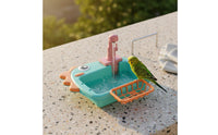 Summer Use Parrot Bath Tub Self-Showering Parrot Bath Station Easy to Clean Bird Shower Basin Safe Plastic for Indoor