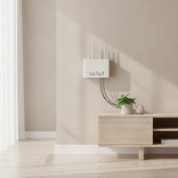 Ventilated Router Storage Box Space-Saving Router Shelf with Antenna Slots Functional Network Device Holder Cable Management for Living Room