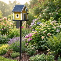 Outdoor Bird Feeder Metal Dwelling, Avian Feeder for Native Species, Simple Style Geometric Shape Garden Decor Patio Ornament