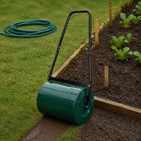Manual Lawn Roller Rounded Corners Push Handle Roller Heavy Duty Yard Equipment