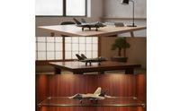 Fighter Jet Model Desktop Aircraft Model with Landing Gear Gray Plane for Office