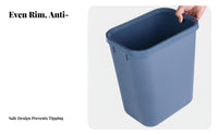 Small Trash Can Thickened Material Square Trash Can Sturdy Rubbish Bin for Hotel Managers, Homeowners, Kitchen, Restaurants, Restroom