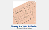 Kraft Paper Accounting Box, Archival Storage Organizer, Double-Sided Opening, Large Capacity, Office Document Holder