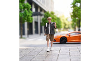 Photographer Miniature Figure Hand Painted Photographer Figurine Resin Miniature with Camera for Diorama, Car Display