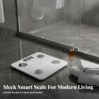 Connected Weight Scale High Accuracy Digital Home Scale Syncs with Fitness Apps Body Composition Analyzer for Families, Home Gym, Bedroom, Living Room