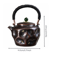 Hammered Copper Teapot Rust-Resistant Hammered Copper Kettle