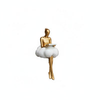 Creative Design Mist Girl Statue Modern Design Ballet Dancer Ornament Abstract Human Figurine for Dance Lovers, Living Room, Desktop, Office