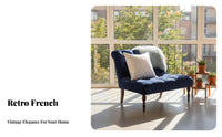 sturdy Wood Frame Upholstered Accent Chair Vintage design Upholstered relaxing Armchair French Inspired Design Indoor Furniture Small Space suitable for Apartment Dwellers, Homeowners, Readers, Living Room, Bedroom, Balcony, Home Office