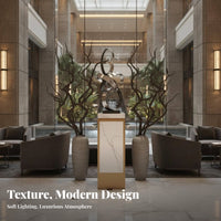 Floor-Standing Rectangular Display pillar Elegant Accent Piece Pedestal Stand Modern design Decorative Furniture Minimalist Design for Home Decorators, Interior Designers, Hotel Lobby, Living Room, Entryway, Showroom