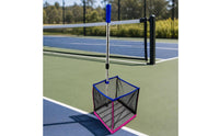 Pickleball Picker Upper Portable Pickleball Hopper Holder with Handle Basket with Telescopic Handle for Coaches