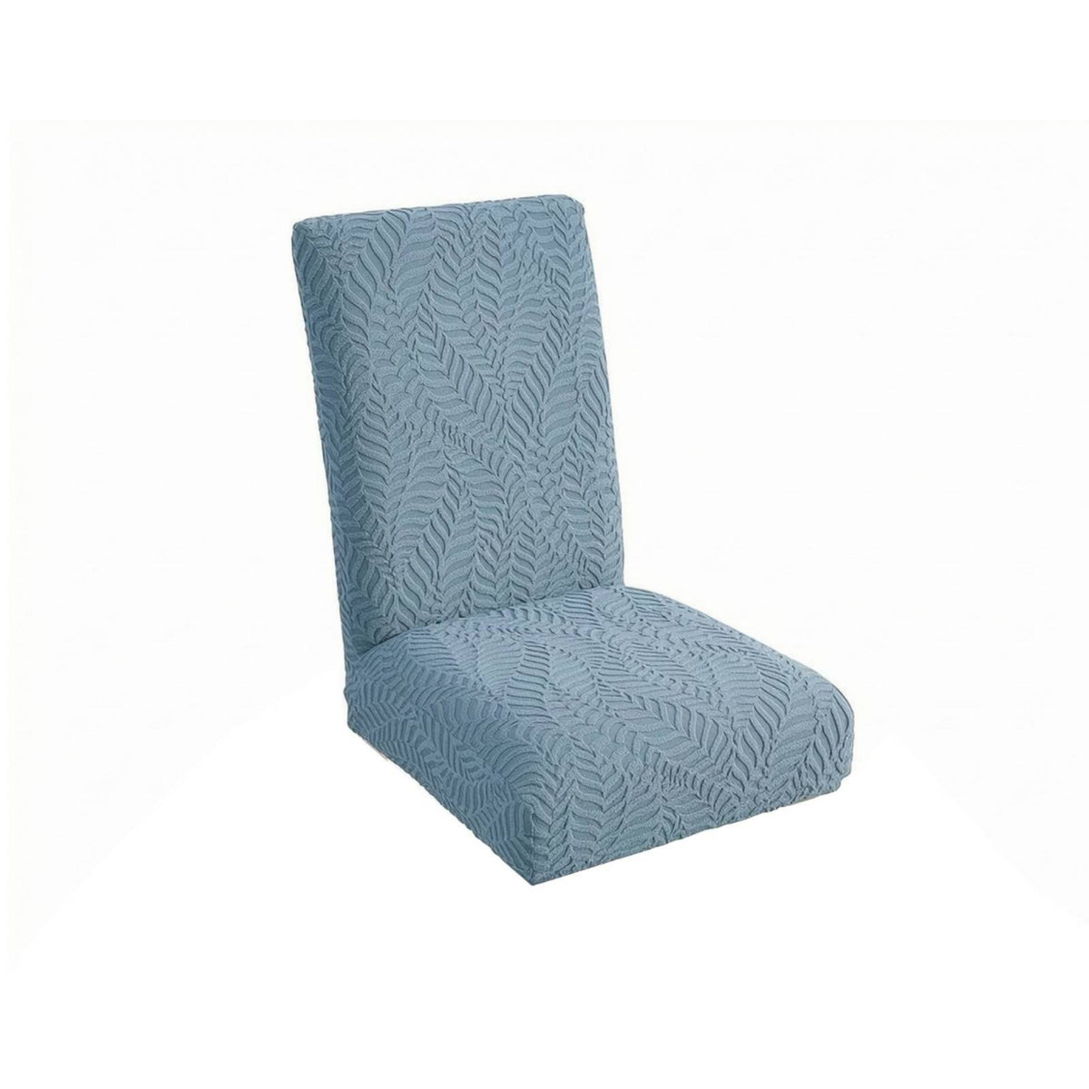 Stretch Chair Cover Leaf Pattern Jacquard Chair Cover Slipcover with Elastic Bottom Full-Coverage for Dining Room, Home Refresh