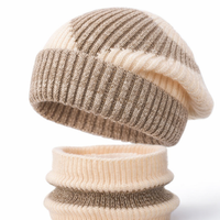 Scarf and Beanie Hat Gift Set for Women and Girls with Fleece Lined Ear Protection, Knitted Winter and Ladies