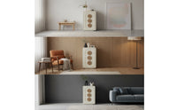 Chest of Drawers Rounded Floor Cabinet with Drawers Modern Storage Cabinet for Living Room, Entryway, Hallway