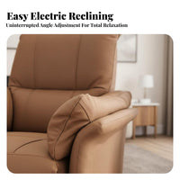 Adjustable Recline Electric Recliner Multi-Functional Powered Single-Person Recliner Built-in Footrest Reclining Chair Ergonomic Design for Seniors, Home Theater aficionados, Homeowners, Balcony, Bedroom, Study, Office