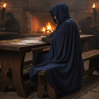 Long Hooded Cloak Asymmetrical Cloak with Hood Draped Cape with Hood Textured for Cosplayers, Actors, Cosplay, Halloween, Theater, Photoshoots