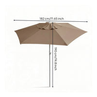 Waterproof Hexagonal Patio Umbrella Foldable Umbrella with Hexagonal Canopy Compact Long-Lasting for Homeowners