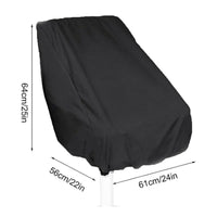 Boat Seat Cover Water-Repellent Marine Gear Black