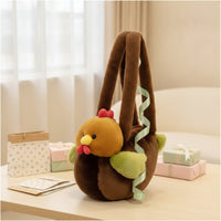 Cartoon-Style Soft Toy Animal Bag Soft Furry Animal Purse Cute Soft Toy Bag Lightweight for Teens, Students, Outings