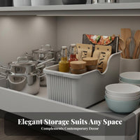 Sliding Cabinet Basket Wheeled Design Kitchen Organizer Easy Slide-Out