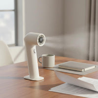 Handheld High-Speed Fan Fast Type-C-C Charging Battery-Powered Handheld Fan Efficient Engine Quiet Function for Commuting