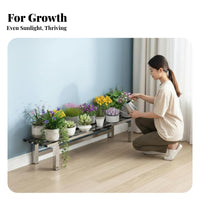 Rust-Proof Multi-Tier Display Shelf Space Saving Plant Stand Easy to Assemble Flower Rack Sturdy Construction for Gardeners, Homeowners, Decorators, Balcony, Outdoor, Living Room, Garden