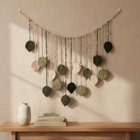 Woven Foliage Tapestry Chic Aesthetic Boho Foliage Tapestry Macrame Wall Hanging Great Gift Thought Macrame Feather Hanging