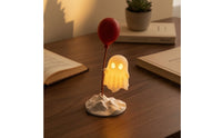 Ghost Night Light Spooky-Cute Ghost Lamp with Balloon Decorative Tabletop for Halloween, Bedroom