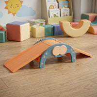 Educational Climbing Arch with Boards Solid Wood Wooden Arch Climber Child-Safe Toddler Climbing Structure Smooth for Toddlers, Parents, Nursery
