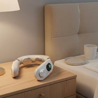 Simulated Finger Kneading Hot Compress Heated Neck Massager EMS Technology Personal Care Appliance 16 Intensity Levels for Home, Office, Travel