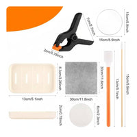 611 Pieces Lint-Non-Lint Card Cleaning and Flattening Tool Set Soft Microfiber Trading Card Care Set Good Absorbency