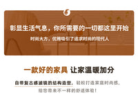北欧中古风实木可移动折叠茶几客厅家用小户型沙发边几角几小推车 【蜜蜡色&不锈钢框架】