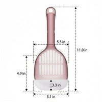 Cat Litter Scooper Set with Sand Sifter, Large Size Litter Scooper and Sieve Cleaning Tool with Hanging Hole for Pet Cat Kittens Litter Boxes