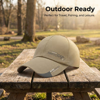 Sports Fan Baseball Cap for Men with Extended Visor, Round Crown Outdoor Fishing Hat, Adjustable Protection for Hiking Travel