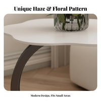 Couch Side Table Cream Design C-Shaped Side Table Space-Saving Versatile for Small Areas, Bedroom