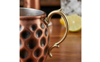 Copper Mixed Mug Cold Drinks Dimpled Copper Mug