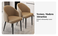 Nordic Aesthetic Upholstered Dining Armchair Modern Minimalist Upholstered Armchair Ergonomic Design Household Furniture Thick Padding for Homeowners, Restaurant Owners, Hotel Managers, Cafe, Living Room, Kitchen, Bedroom