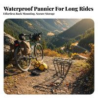 High Load Capacity Front Fork Luggage Rack Heavy Duty Cycle Front Rack Multi-Functional Easy Installation for Long-Distance Cyclists, Bikepackers, Commuters, Touring, Bikepacking, Outdoor Riding, Daily Commuting