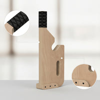 Anti-Slip Barbell Plate Changer with Rubber Handle Handheld Wooden Barbell Jack Easier Lever Premium for Weightlifters