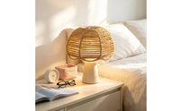 Handwoven Paper Rope Lampshade Natural Woven Lampshade Beige Boho Woven Lamp Shade Cozy for Dining Room, Cafes