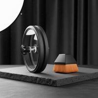 Short-Bristle Vinyl Disc Cleaning Clamp Dense Bristles Disc Cleaning Brush Clamp Tightening Knob Audio Accessory Polished Rim