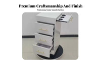 Rolling Salon Cart with Drawers Multi-Drawer Stylist Trolley on Wheels Hair Salon Trolley Large Capacity Stylist Tool Cabinet