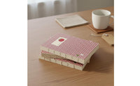 Portable Red Checkered Notebook Sturdy Cover Memo Pad for Students, Study