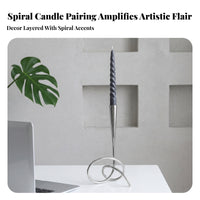 Spiral Candlestick Reflective Home Decor Smooth House Decoration