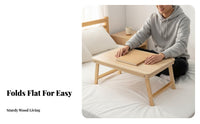 Space-Saving Foldable Laptop Table Multi-Functional Lap Desk No Assembly Required Portable Furniture Sturdy Design for Students, Telecommuting Workers, People with Limited Mobility, Bedroom, Dormitory, Living Room, on the Floor