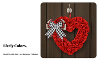 Valentine's Day Wreath Romantic Design Artificial Floral Wreath Handcrafted Aesthetic Wall Hanging for Homeowners, Gift Benefactors, Hotel, Restaurant