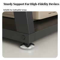 Stable and Sturdy Multi-Tier High-Fidelity Equipment Rack Ventilated Desktop Amplifier Stand Thickened Panels Audio Component Shelf Ventilated Design for Audiophiles, Home Office, Study Room