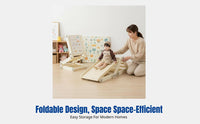 Indoor Climbing Frame for Children, HDPE Slide, Multi-Functional Playset, Space-Saving Foldable Design