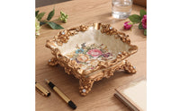 Antique-Inspired Decorative Ornate Tabletop Vintage-Style Vessel Floral for Smokers, Collectors, Coffee Table, Living Room, Office