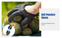Gardening Gloves with Magnetic Suction, Anti-Slip, Anti-Puncture, Thick Latex, Flower Planting, Waterproof